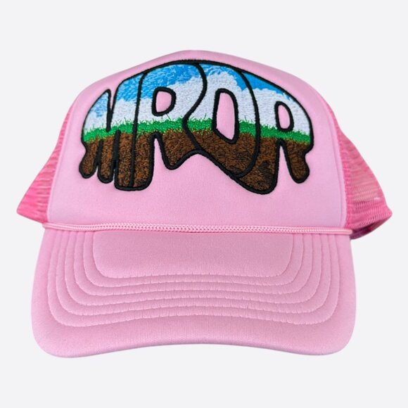 Who Decides War Pink MRDR Embroidered Patch Trucker Hat - Picture 1 of 5